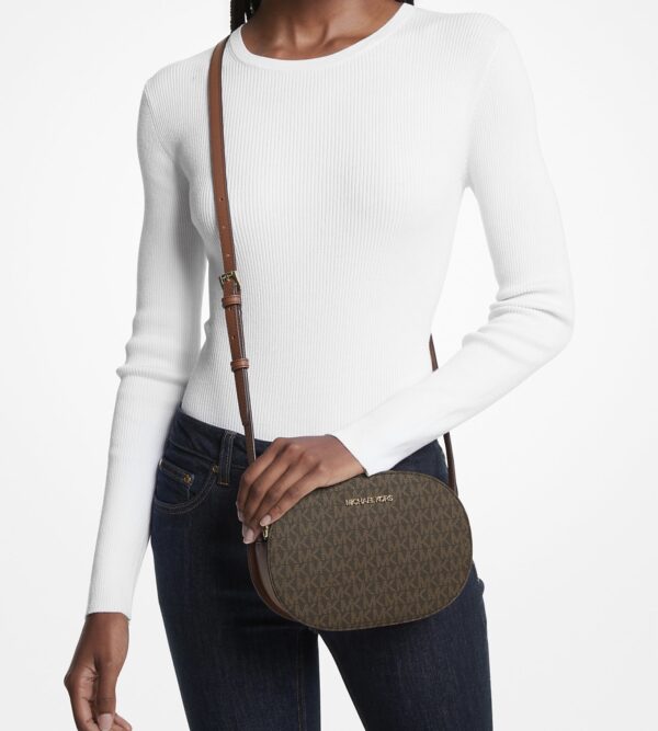 Michael Kors Jet Set Travel Medium Signature Logo Crossbody Bag - Image 3