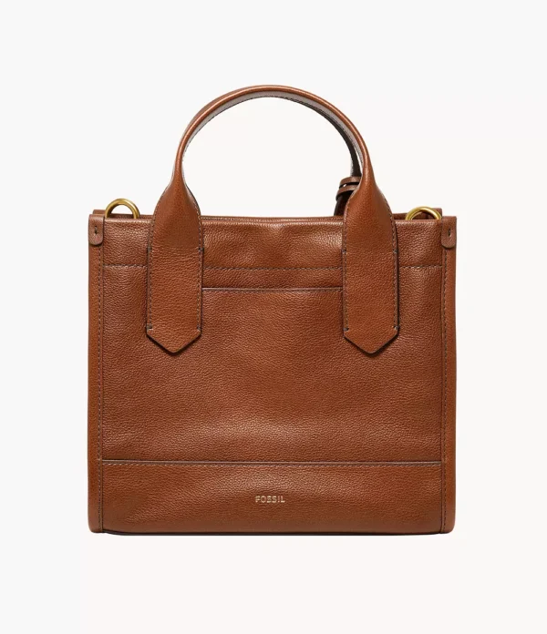 Fossil Kyler Satchel Medium Brown