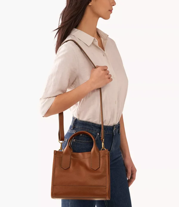 Fossil Kyler Satchel Medium Brown - Image 3