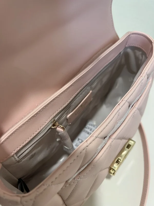Kate Spade Carey Smooth Quilted Leather Small Flap Shoulder Bag Pink - Image 2