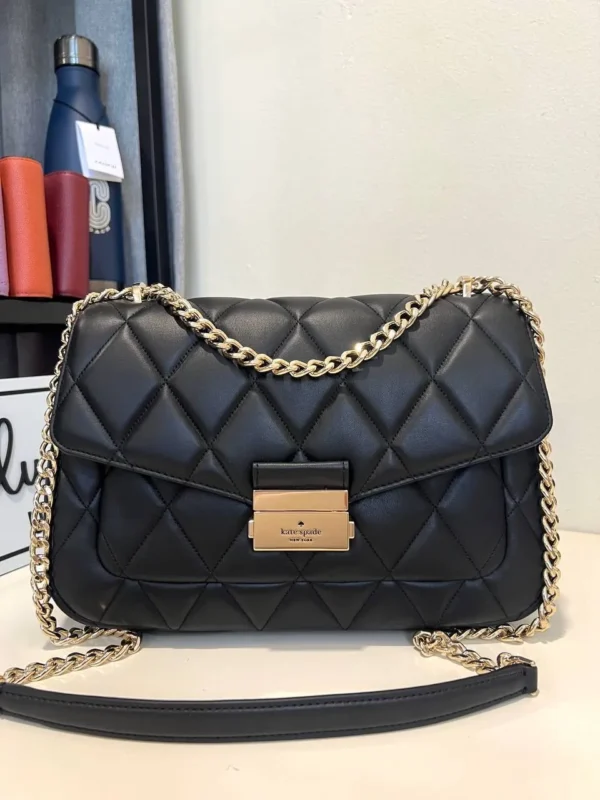 Kate Spade Carey Medium Flap Shoulder Bag In Black