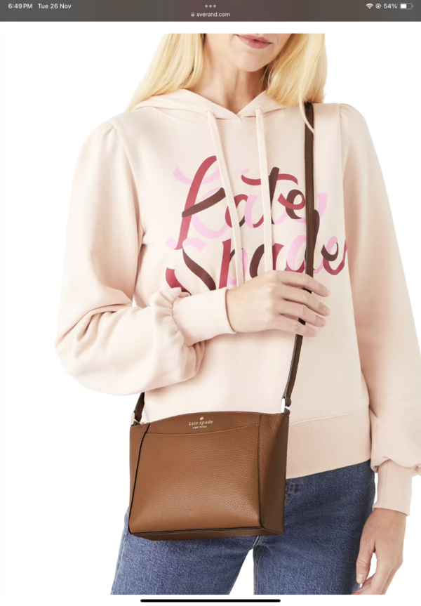 Kate Spade Monica Crossbody Warm Ginger Pebbled Leather - Image 3