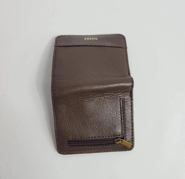 Fossil Wallet Giftset Critter Espresso Brown leather Bifold Keyfold - Image 4