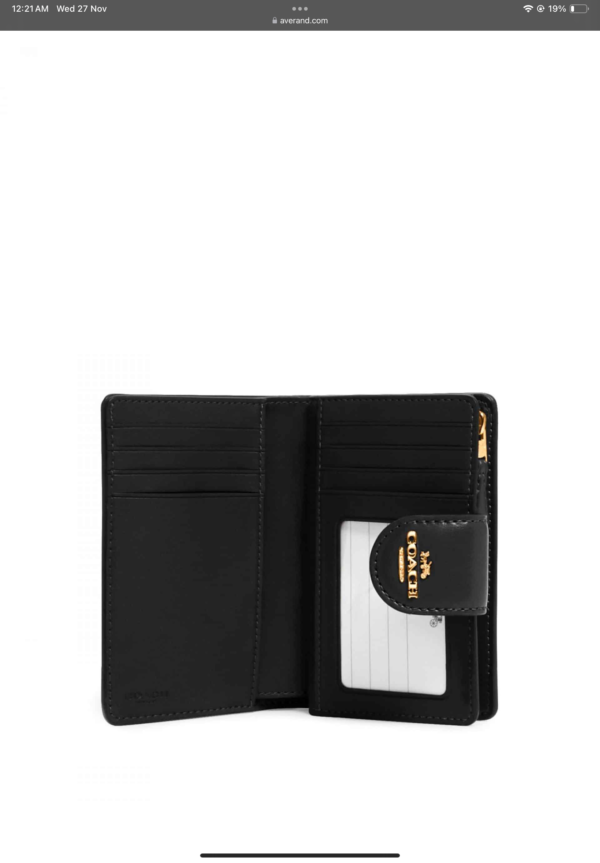 Coach Medium Corner Zip Wallet C0082 Signature Dark Brown - Image 2