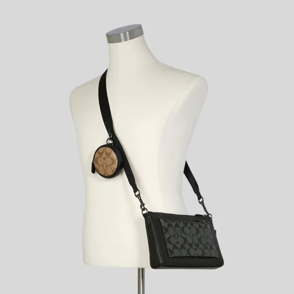 Coach Holden Crossbody In Signature Canvas Charcoal/Black Multi C5598 - Image 3
