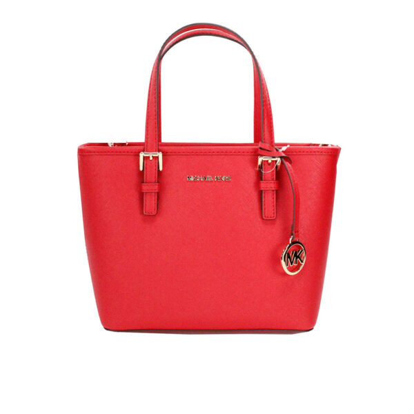 Michael Kors Jet Set Small XS Carryall Convertible Tote Crossbody In Bright Red