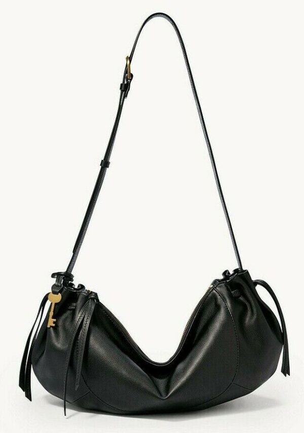 Fossil Gigi Crescent Shoulder Bag Black