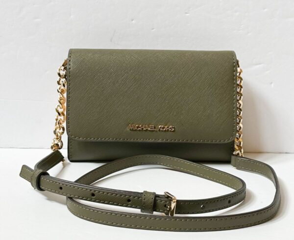 Michael Kors Jet Set Travel Medium MF Phone Crossbody in Olive