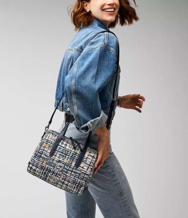 Fossil Sydney Satchel Blue Multi - Image 3