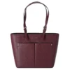 Michael Kors Jet Set Travel Leather Medium Double Pocket Tote In Oxblood