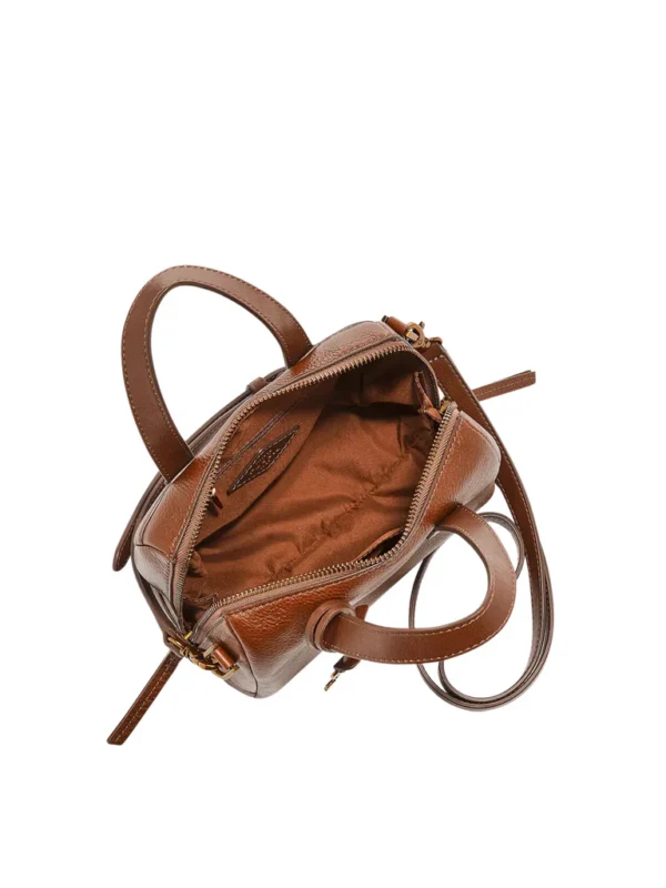 Fossil Mini Sydney Satchel In Brown - Image 2