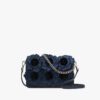 Kate Spade Madison Embroidered Floral Willow Mini Flap Crossbody In Blue Multi