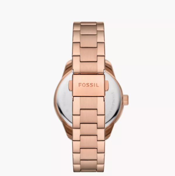 Fossil Dayle Three-Hand Rose Gold-Tone Stainless Steel Women Watch - BQ3886 - Image 2