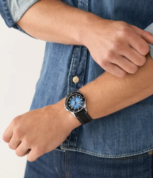Fossil Blue Three-Hand Date Black Eco Leather Watch - FS5960 - Image 3