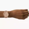 Fossil Modern Courier Chronograph Rose Gold-Tone Stainless Steel Watch -BQ3377 - Image 3