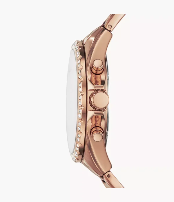 Fossil Modern Courier Chronograph Rose Gold-Tone Stainless Steel Watch -BQ3377 - Image 2