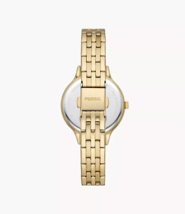 Fossil Laney Three-Hand Gold-Tone Stainless Steel Watch - BQ3905 - Image 2
