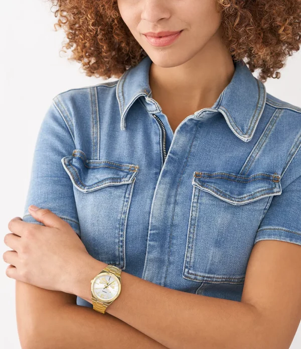 Fossil Scarlette Three-Hand Gold-Tone Stainless Steel Watch - ES5262 - Image 3