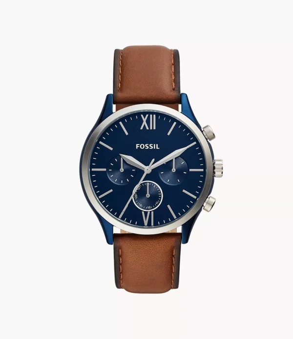 Fossil Fenmore Multifunction Luggage Leather Watch - BQ2402