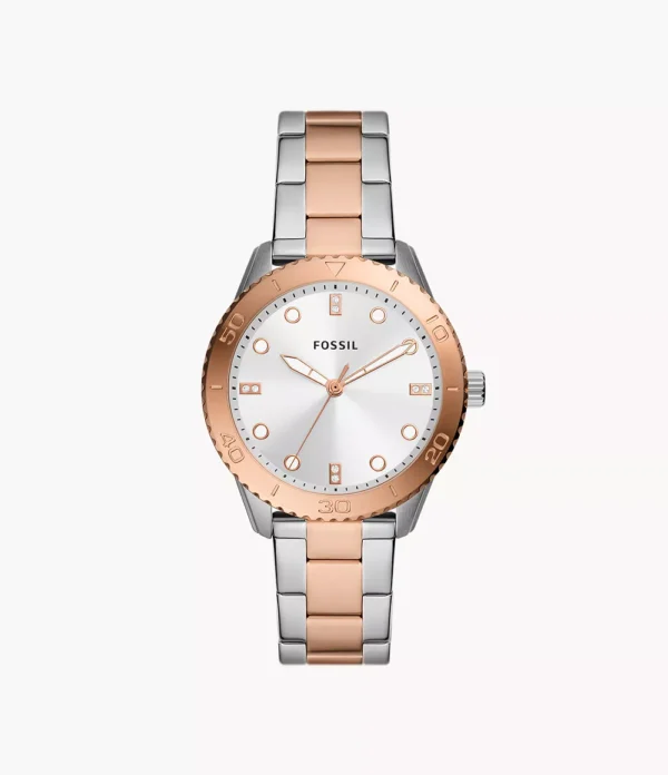 Fossil Dayle Three-Hand Two-Tone Stainless Steel Watch - BQ3887