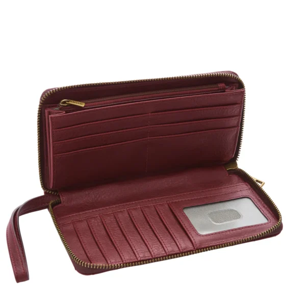 Fossil Liza Zip Around Clutch In Wine - Image 3