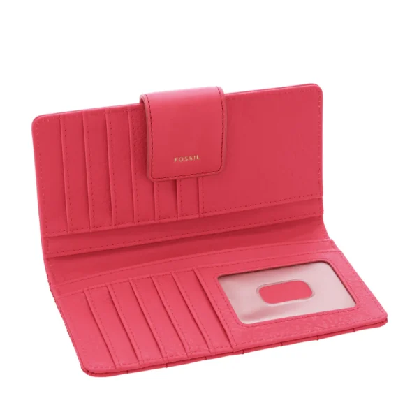 Fossil Logan RFID Tab Clutch In Cherry - Image 2