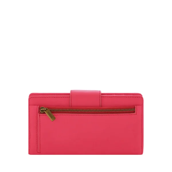 Fossil Logan RFID Tab Clutch In Cherry - Image 3