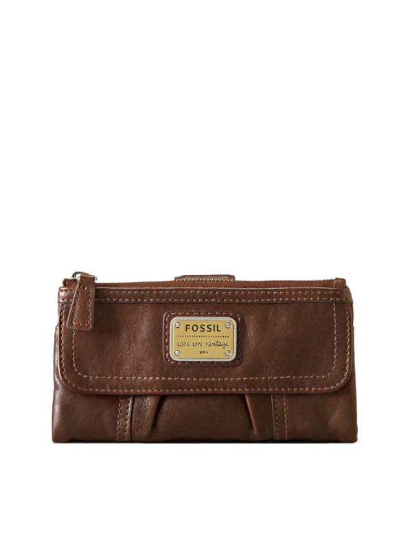 Fossil Emory Clutch Espresso