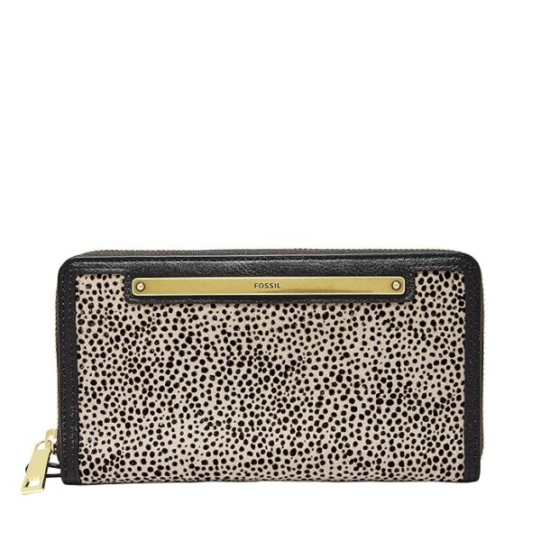 Fossil Liza Multi-Colour Women's Wallet In White Cheetah