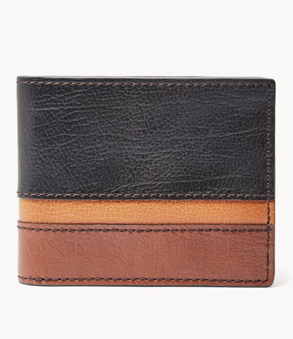 Fossil Men Easton RFID Traveler In Black Multi