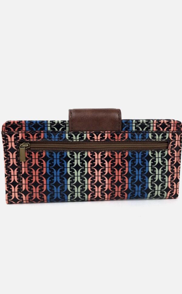 Fossil Women's Clutch Wallet Multicolor Slim Vegan Leather - Image 3